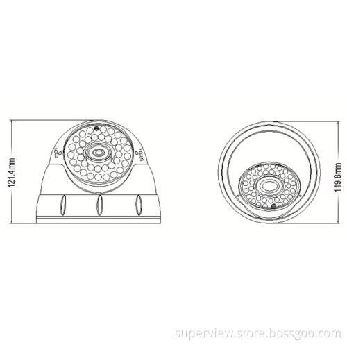 IR Vandalproof CMOS 1000tvl Camera (FBIK03B-36-2.8-12)